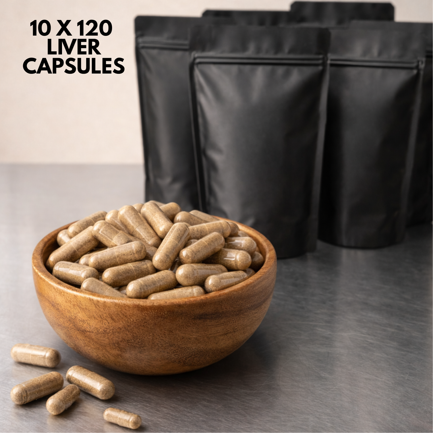 10 x 120 Capsule Grass-Fed Beef Liver – White Label Bulk Pack