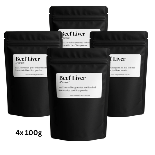 Organic Beef Liver Powder – Australian Grass-Fed & Finished Freeze-Dried Beef (4 × 100 g)