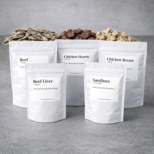 5x Human-Grade Pet Treat Bundle – 5 × 50g Freeze-Dried Meats
