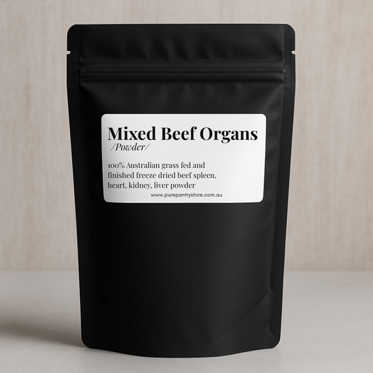 Organic Mixed Beef Organ Blend Powder – Liver, Heart, Kidney & Spleen 100g