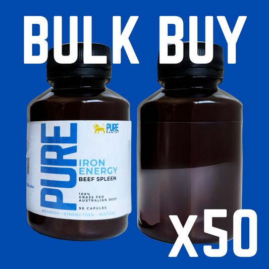 Bulk Beef Spleen Capsules – 50 Bottles (Labelled or Unlabelled)