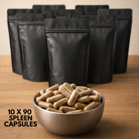 10 x 90 Capsule Beef Spleen – White Label Bulk Pack